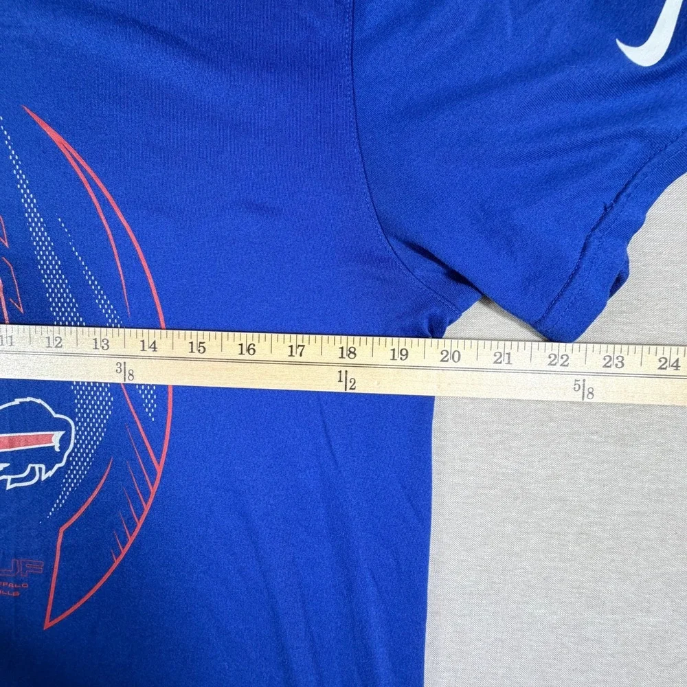 Nike Buffalo Bills Mens Medium Blue Dri-FIT Short Sleeve Graphic T-Shirt NFL